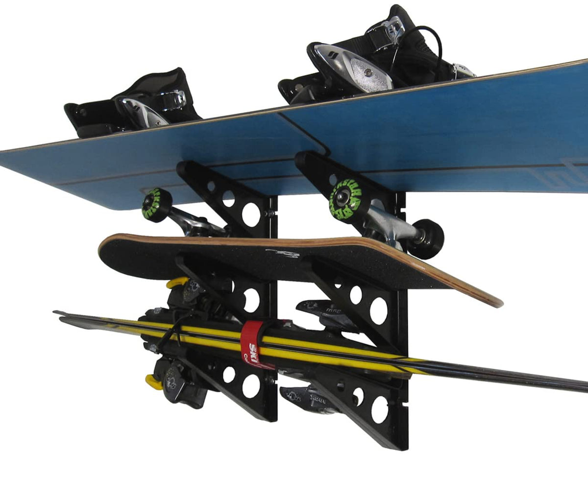StoreYourBoard adjustable side pieces enabling a customized width for skis and boards