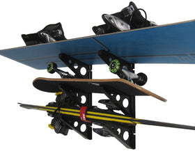 StoreYourBoard adjustable side pieces enabling a customized width for skis and boards