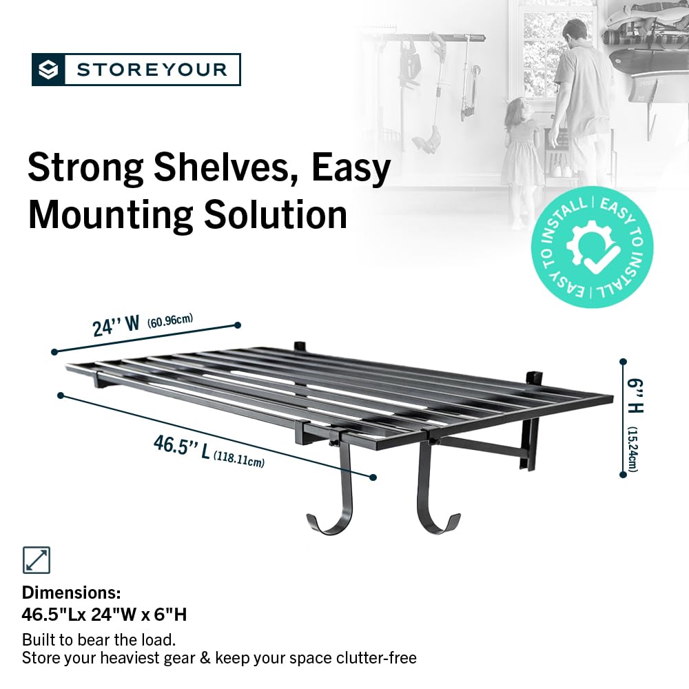 StoreYourBoard 24 inch deep shelf platform supports heavy tools