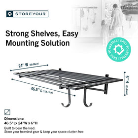StoreYourBoard 24 inch deep shelf platform supports heavy tools