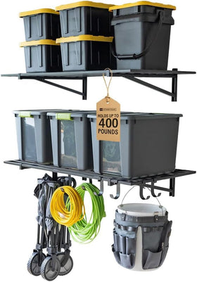 StoreYourBoard wall-mounted garage shelving 46.5 inch length ideal for heavy totes