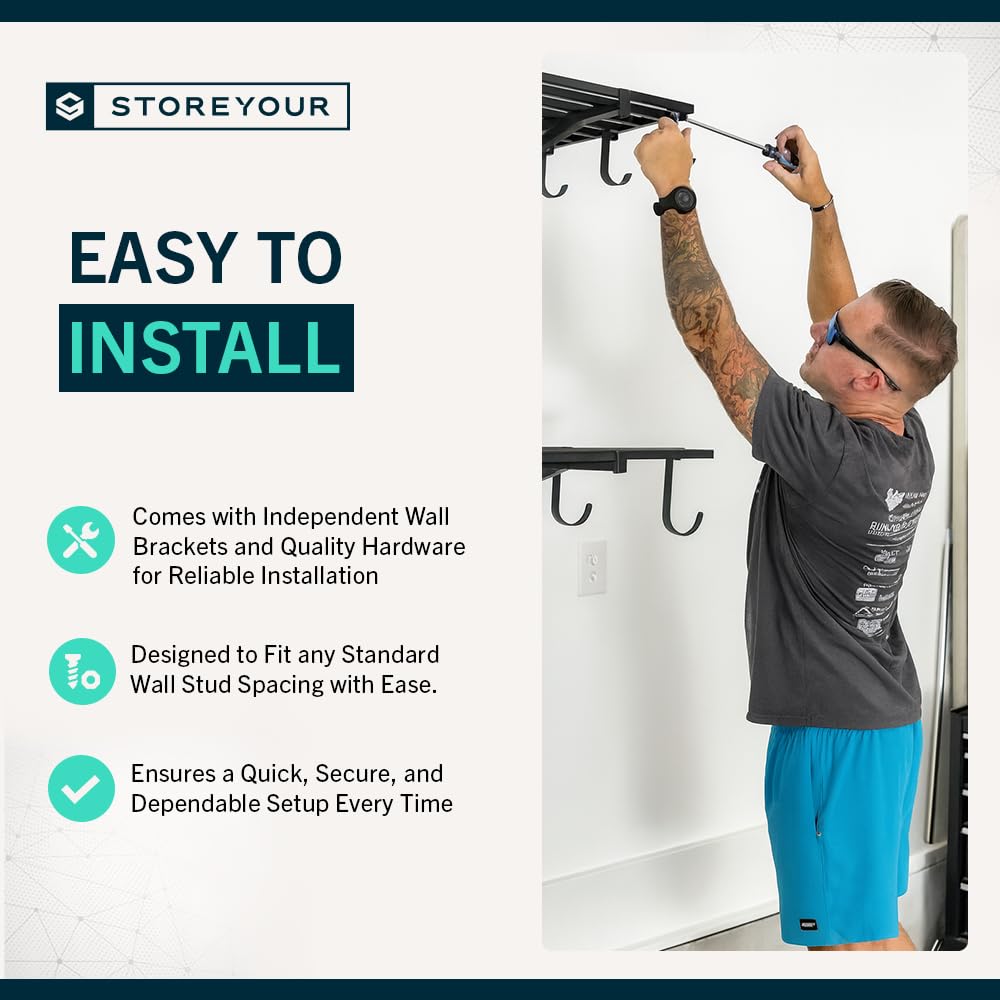 StoreYourBoard included large and small hooks keep cords off the floor