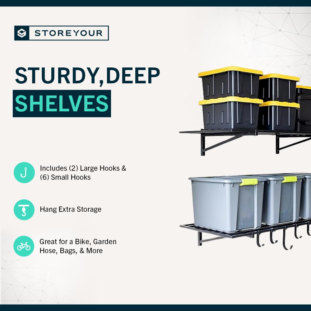 StoreYourBoard mounting hardware supports studs or masonry securely