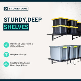 StoreYourBoard mounting hardware supports studs or masonry securely