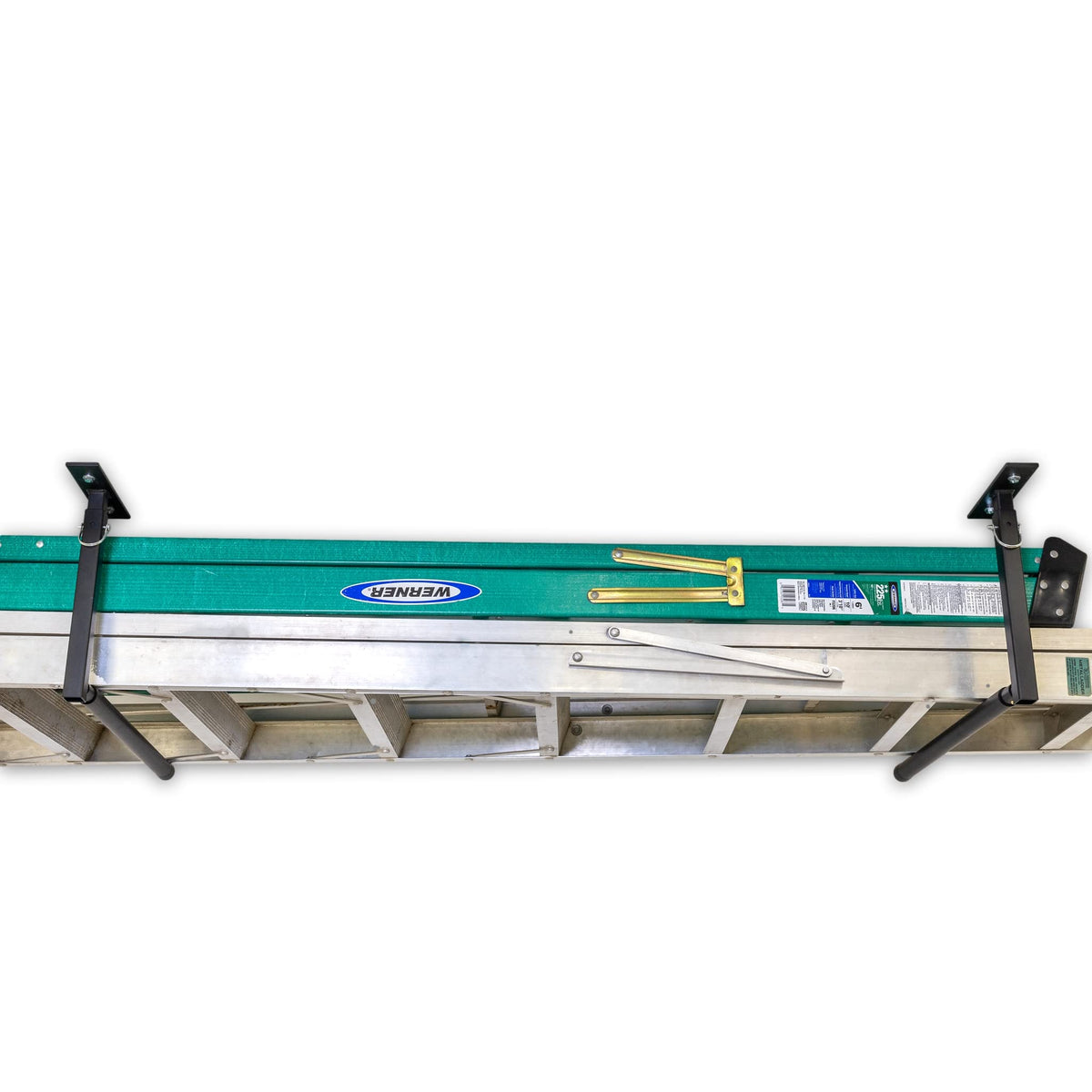 StoreYourBoard rotating mounting plate allows installation in joists running in either direction.
