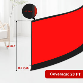 Storystore flexible rubber trim demonstrates easy conforming to walls and corners.