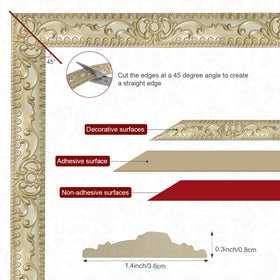 Storystore champagne gold curved-surface friendly trim ideal for curved edges.