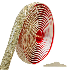 Storystore champagne gold wall molding with adhesive back for fast, clean wall upgrades.