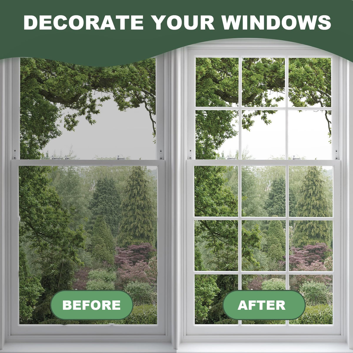 Storystore Window Grid Kit moisture-resistant material keeps trims looking new