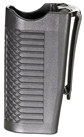 Streamlight holster inverted carry demonstration, spring-loaded wall maintains position when sitting.