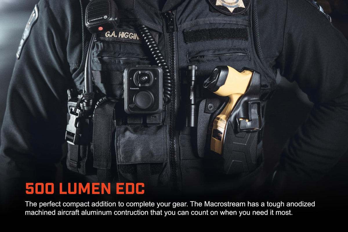 Rugged anodized aluminum MacroStream body for durability