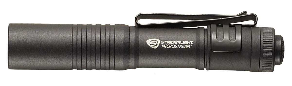 Streamlight MicroStream tail-cap switch enables one-handed operation.