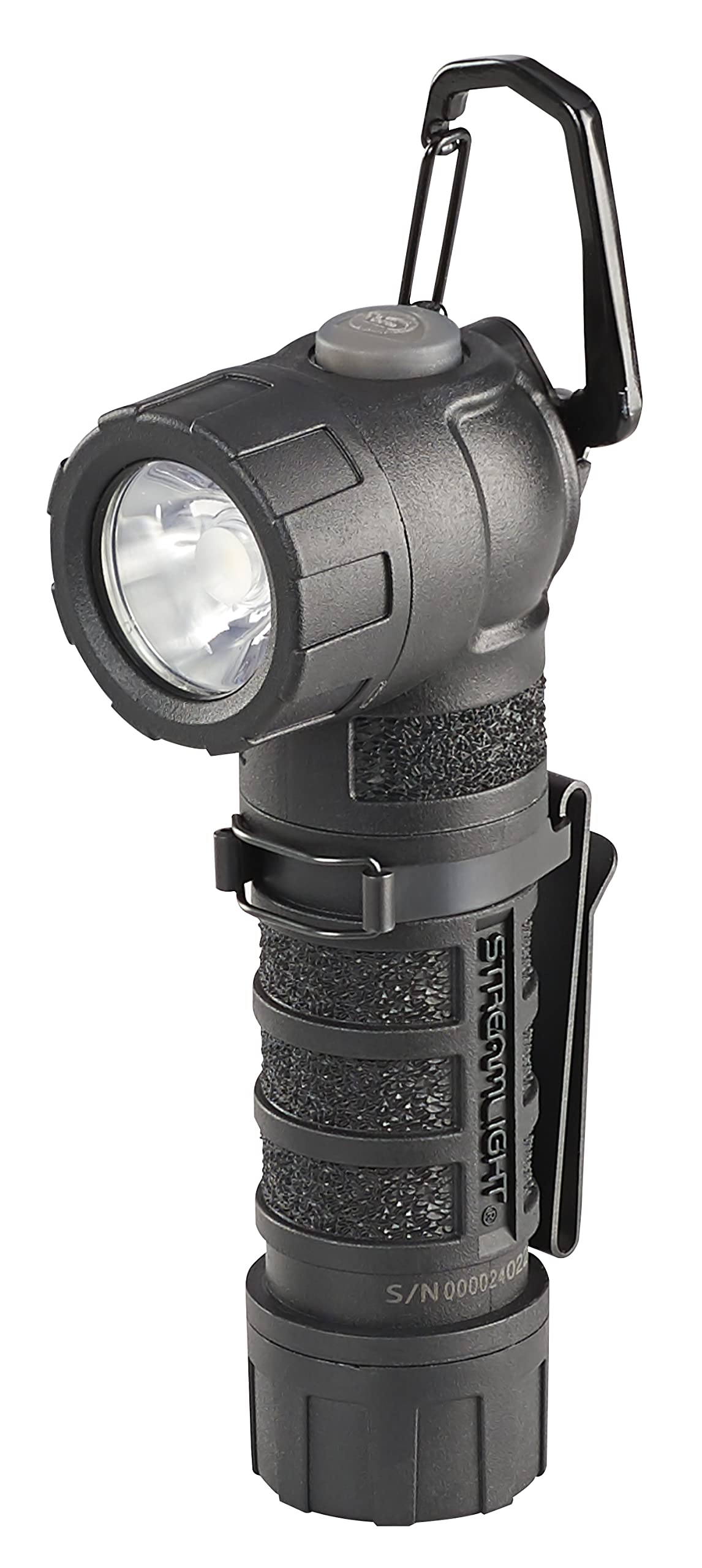 Streamlight PolyTac 90X clipped to gear enables hands-free lighting