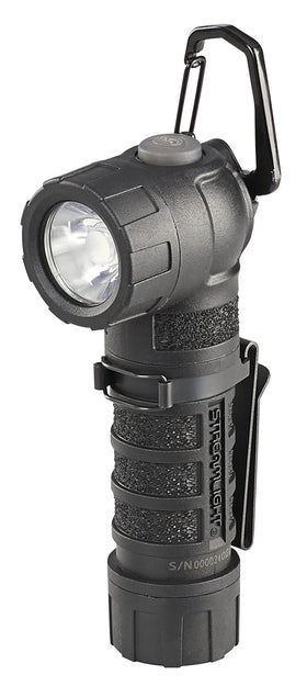 Streamlight PolyTac 90X clipped to gear enables hands-free lighting