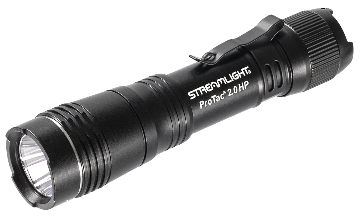 Streamlight ProTac 2.0 HP beam delivers up to 583 meters for long-range visibility.