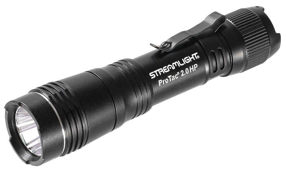 Streamlight ProTac 2.0 HP beam delivers up to 583 meters for long-range visibility.