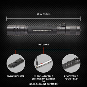 Streamlight ProTac 2AA-X beam throw demonstrates versatile illumination for close to mid-range tasks.