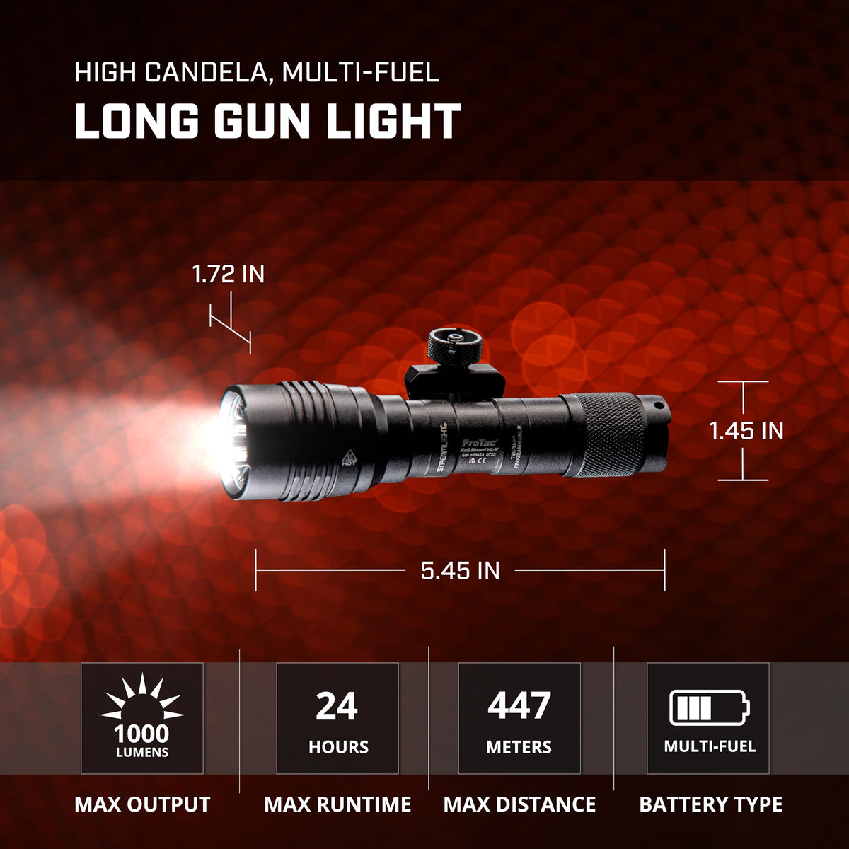 Streamlight ProTac HL-X aircraft-grade aluminum body combines durability and lightweight handling.