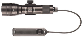 Streamlight ProTac HL-X rail mount secures to Picatinny rails for rugged long-gun use.
