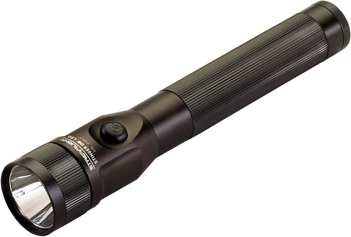 Streamlight Stinger DS comfort-grip handle ensures secure, stable handling.