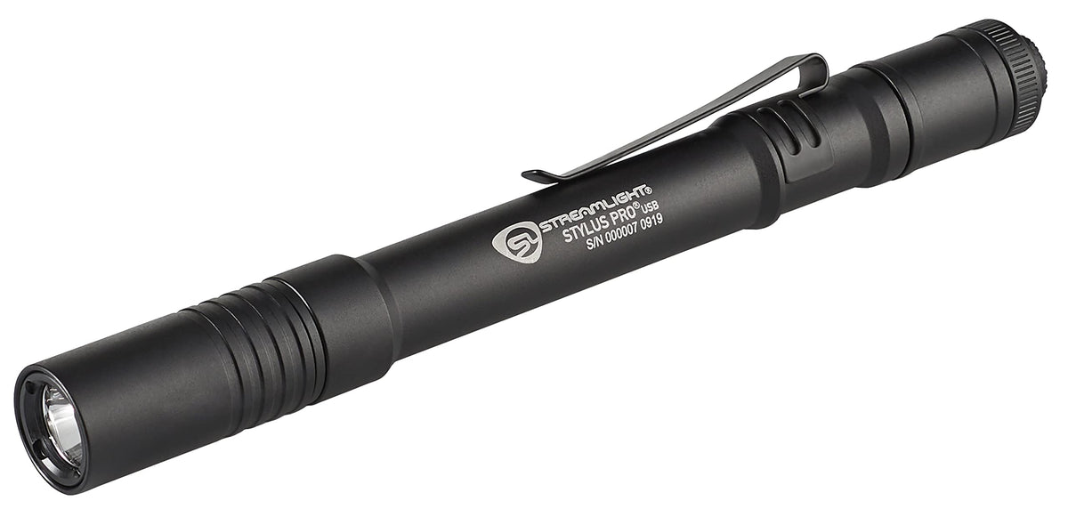 Streamlight Stylus Pro USB anodized aluminum body withstands daily use.