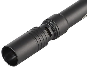 Streamlight Stylus Pro USB tail-cap switch enables one-handed control in tight spots.