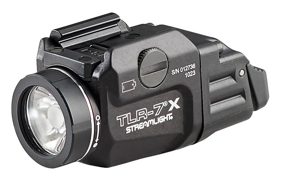 Streamlight TLR-7 X mounted on a firearm for bright 500 lumen illumination