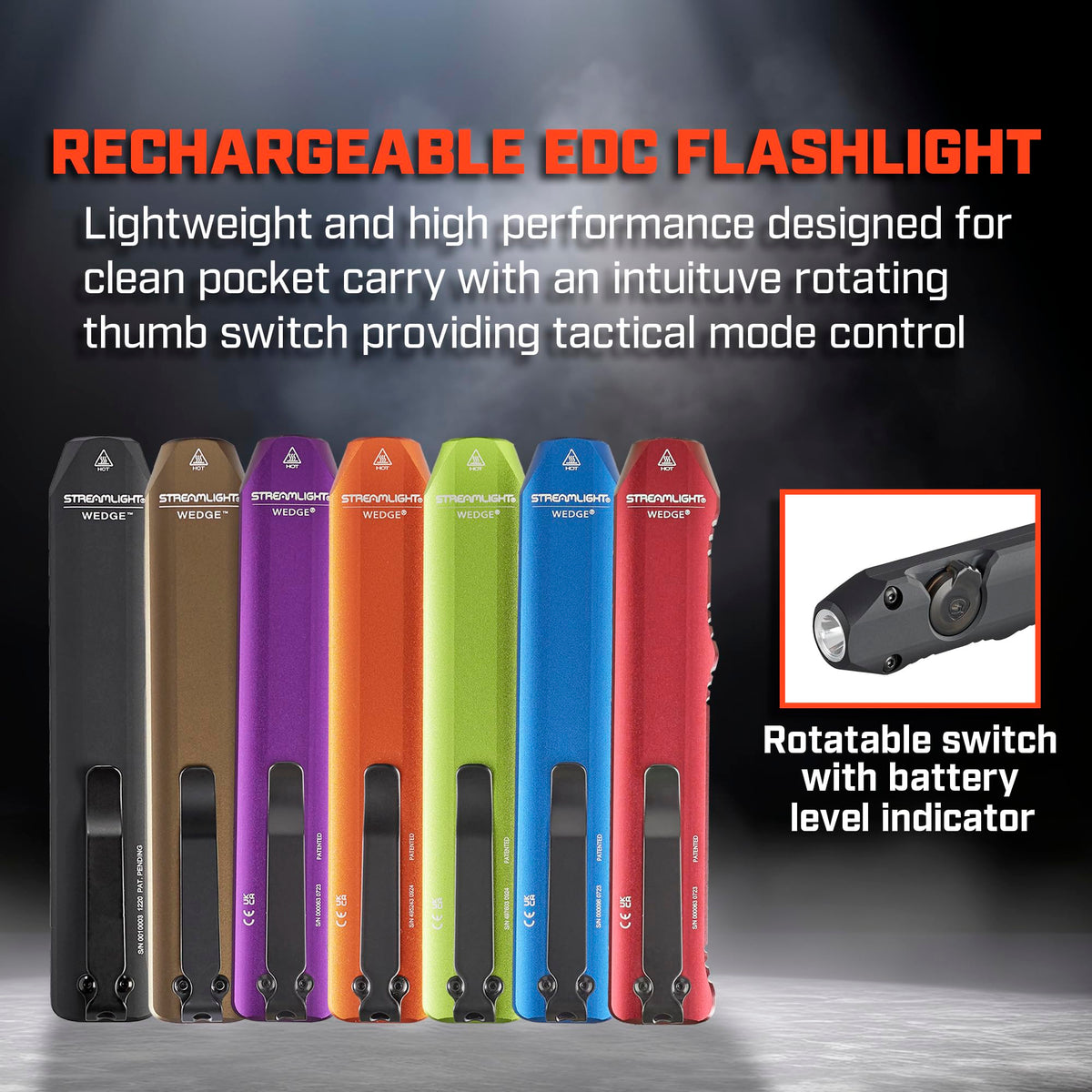 Streamlight Wedge included-usb-c-lanyard keeps cable and lanyard handy for ready setups.