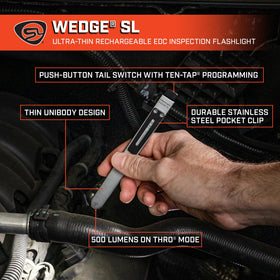 Streamlight Wedge SL aluminum body with MIL-Spec finish for durability