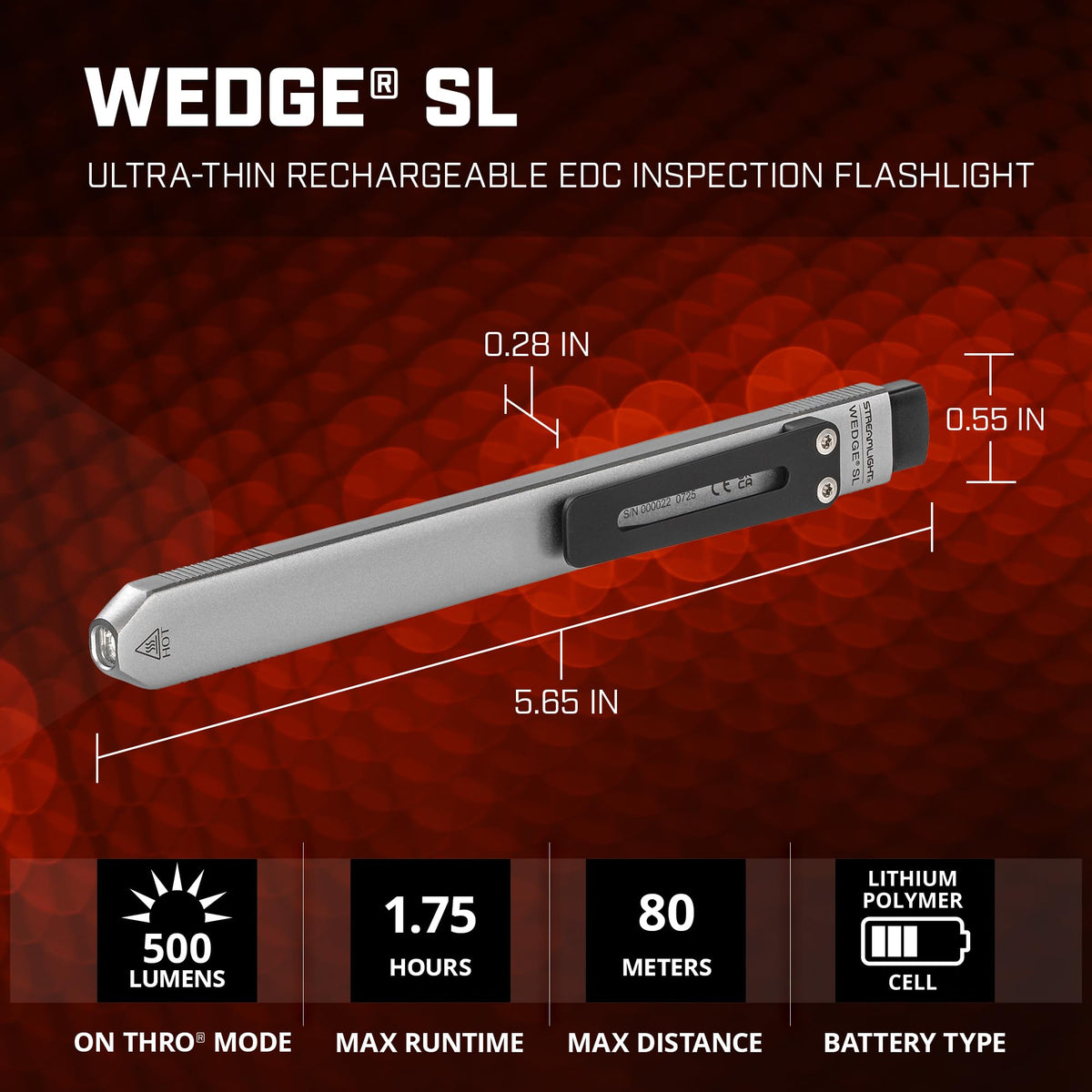 Streamlight Wedge SL IPX4 durability against rain and dust