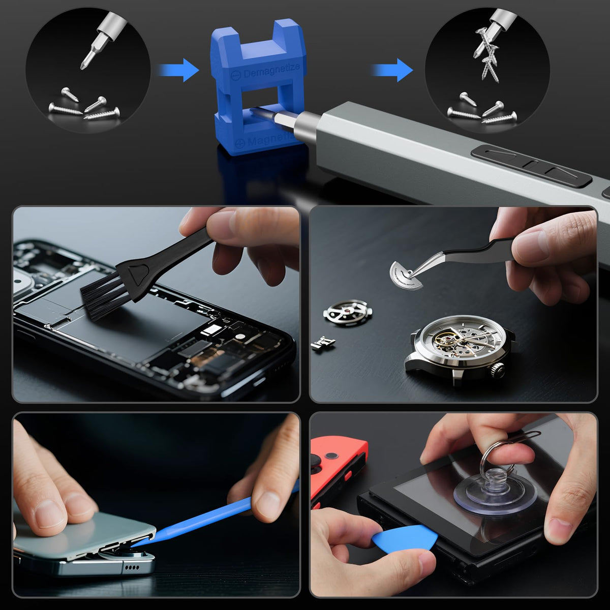 STREBITO ergonomic grip screwdriver for comfortable prolonged use.