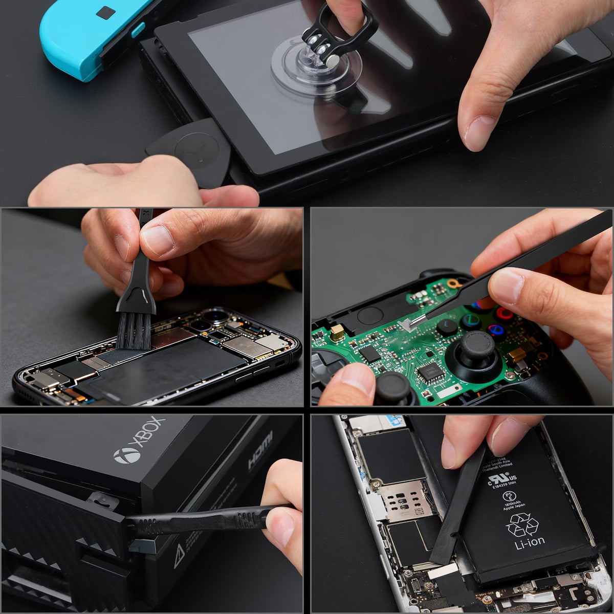 STREBITO included accessories and pry tools cover diverse small-device tasks