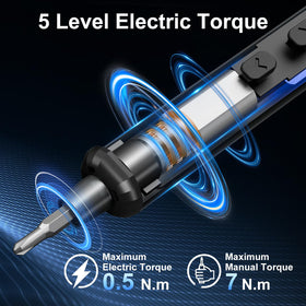 STREBITO screwdriver ergonomic grip enables comfortable extended use during PC builds.