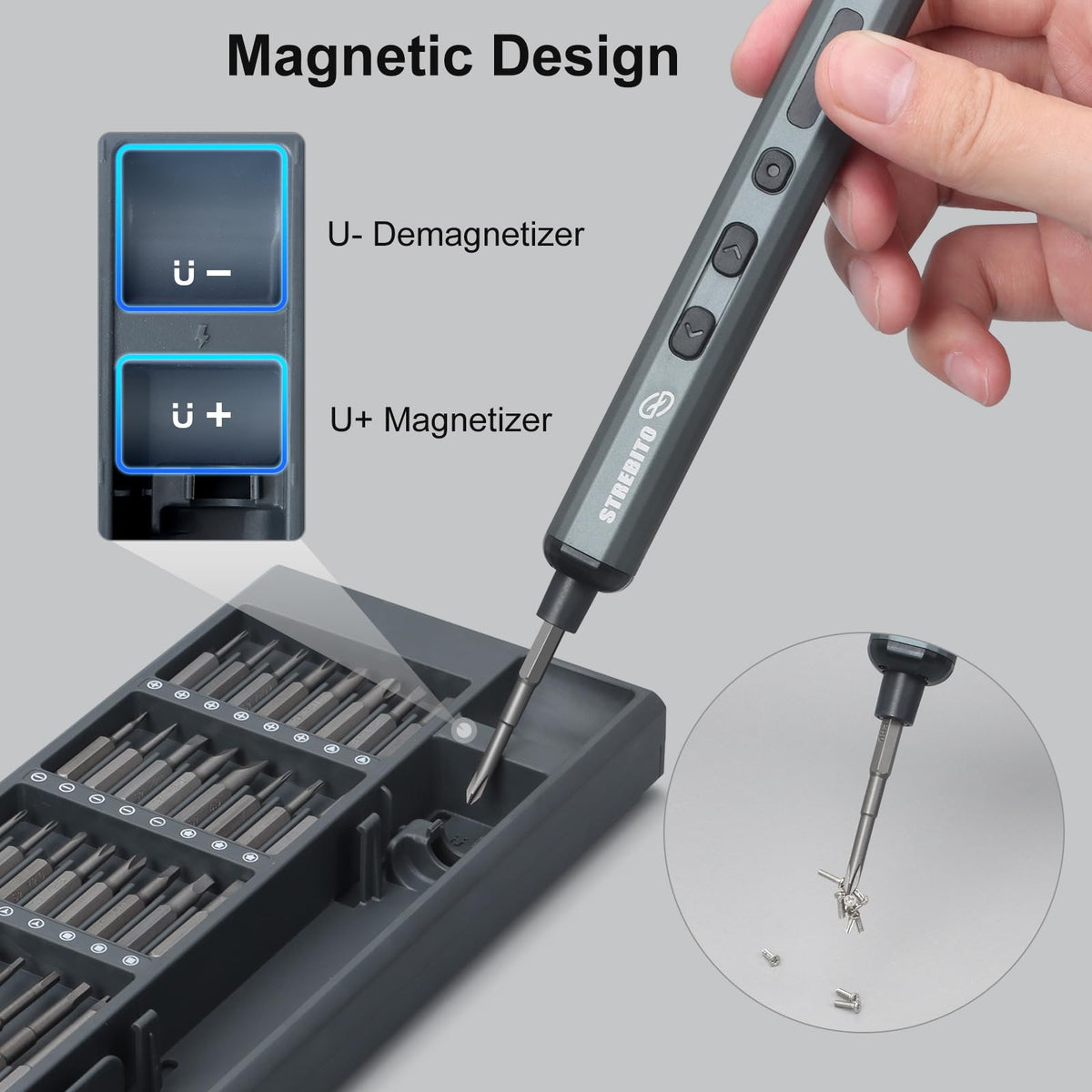 STREBITO 64-bit kit supports PC, laptop, and gadget repairs.
