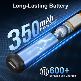 STREBITO mini screwdriver OLED display shows torque and battery at a glance