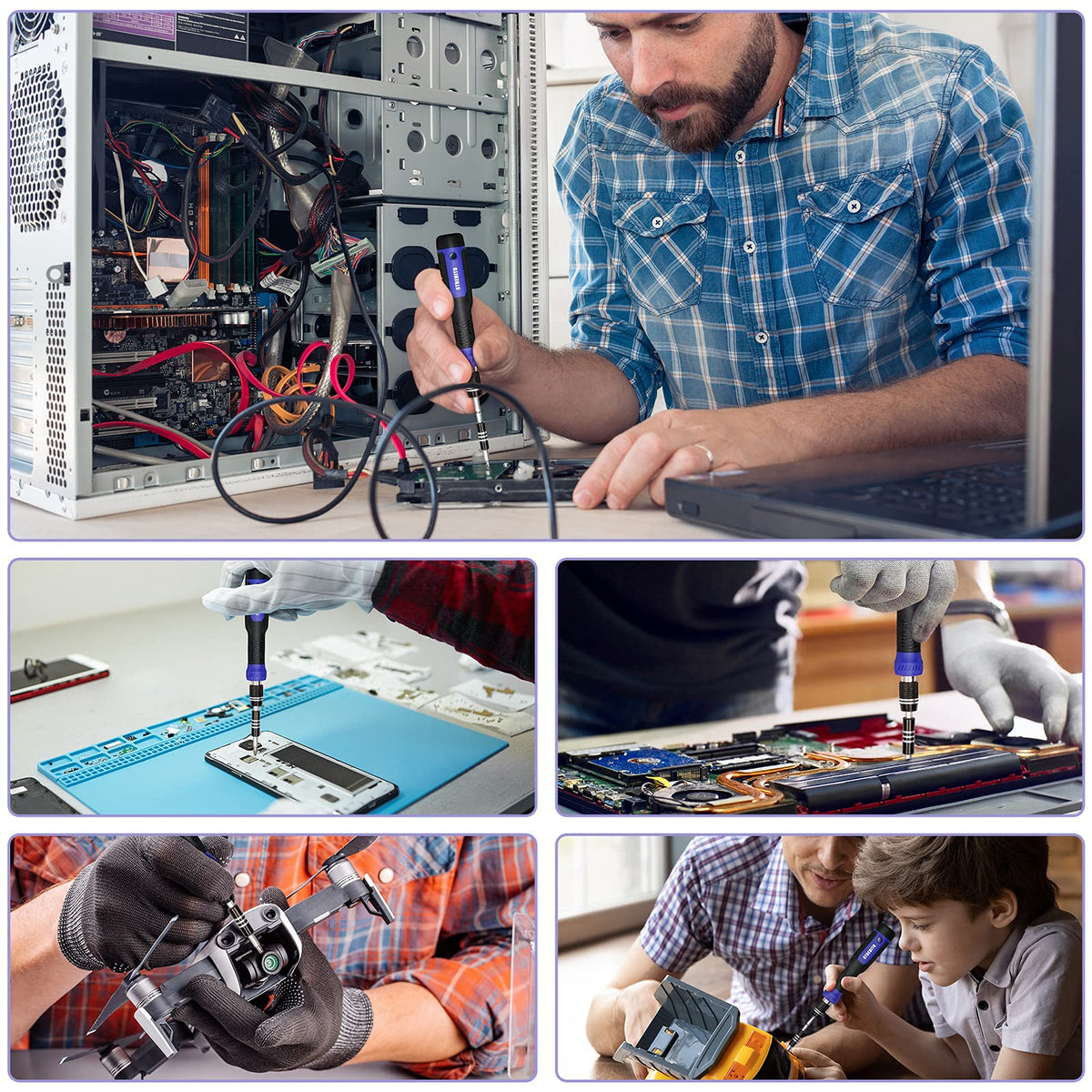STREBITO magnetic mat keeps screws organized during repairs