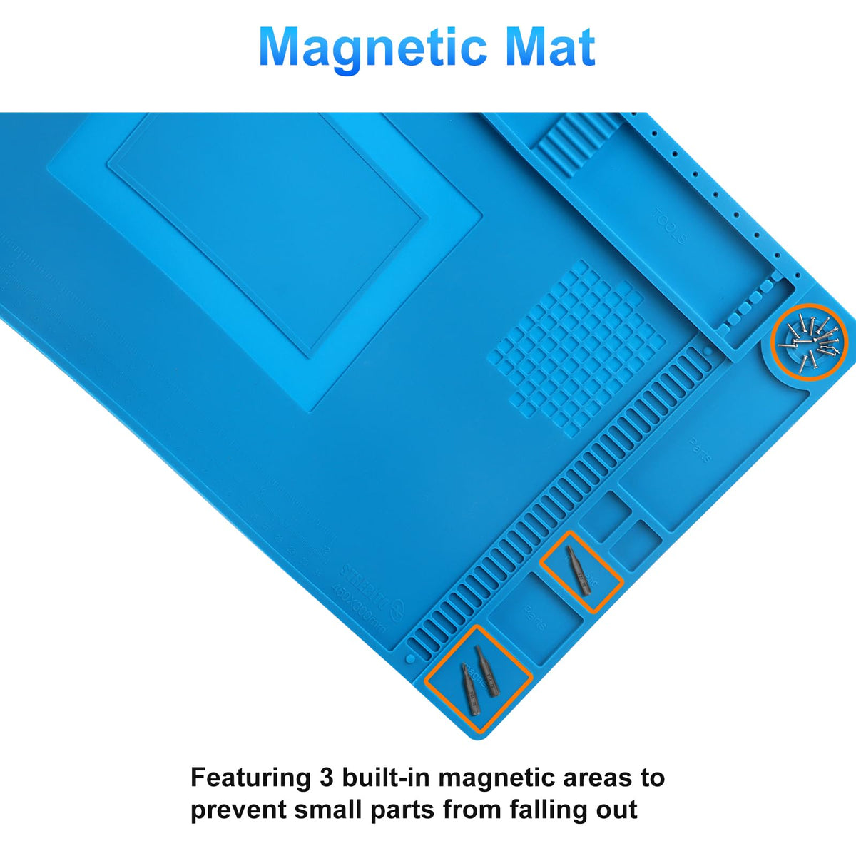 STREBITO silicone soldering mat provides a large workspace for PC and PCB projects