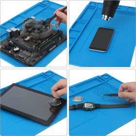 STREBITO silicone soldering mat has non-magnetic zones to protect precision parts