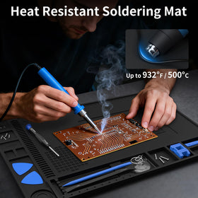 STREBITO solder mat with magnetic zones helps keep screws during assembly.