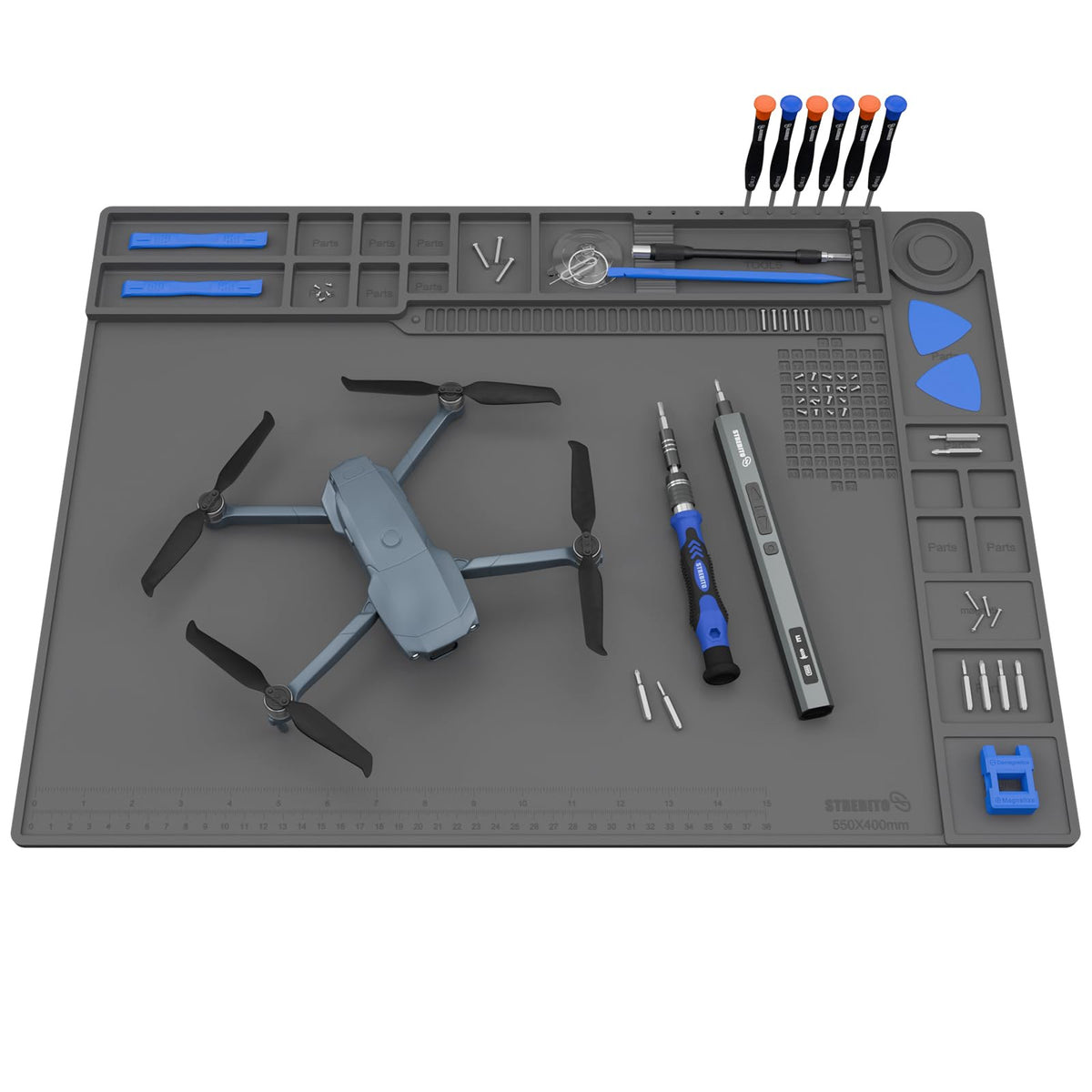 STREBITO soldering mat large heat-resistant surface protecting electronics during soldering