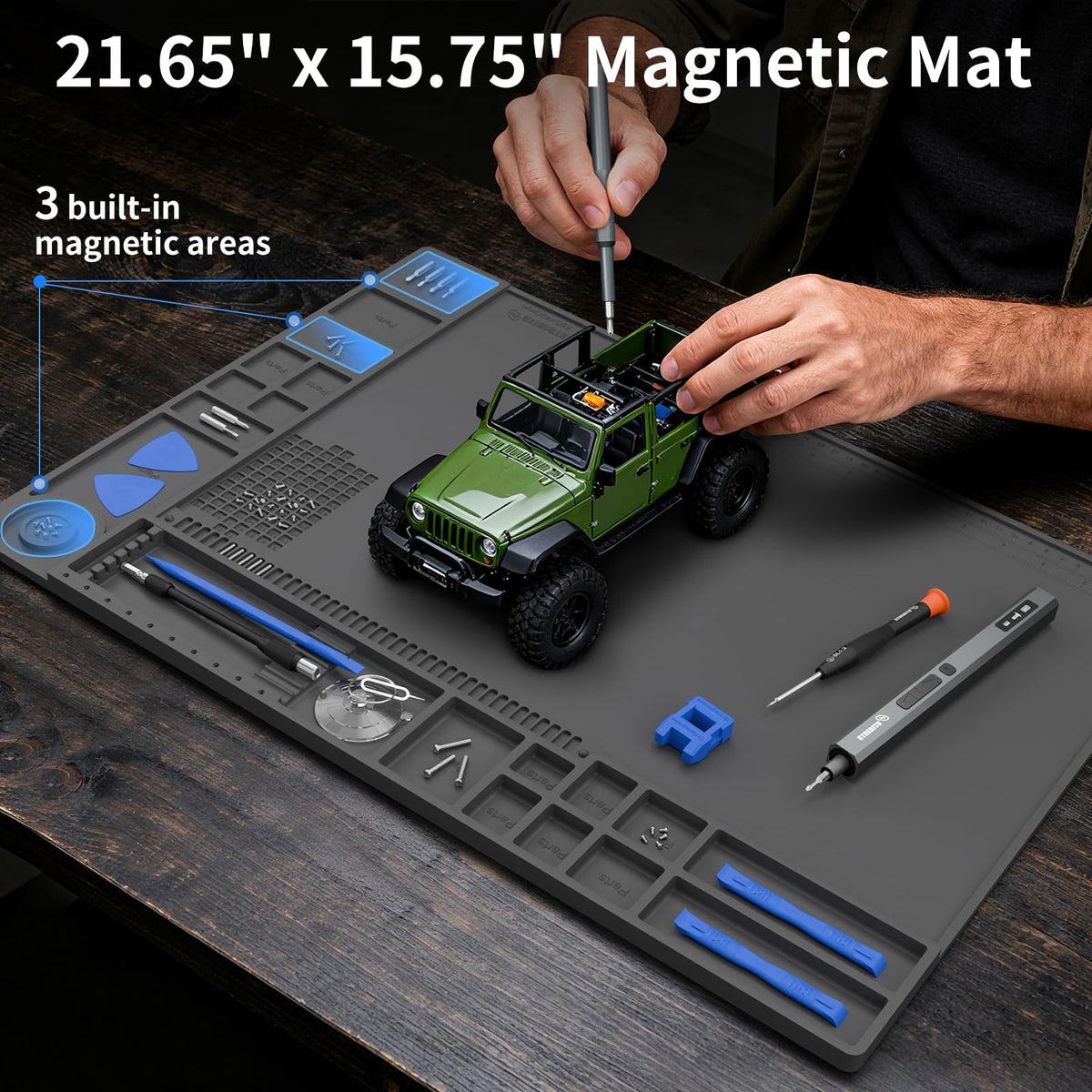 STREBITO soldering mat large magnetic zones secure metal parts during repairs