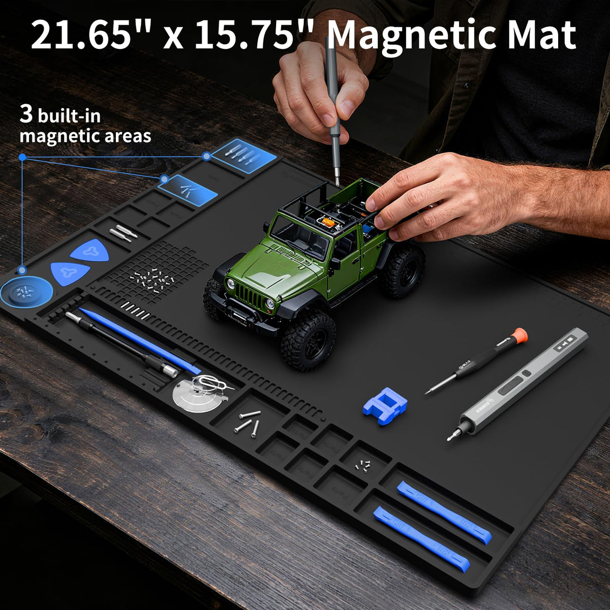 STREBITO built-in rulers for precise measurements on the mat