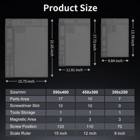 STREBITO soldering mat large non-slip surface keeps work steady