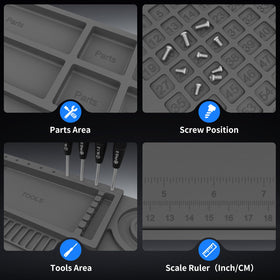 STREBITO soldering mat large raised edges prevent small parts from rolling away