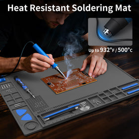 STREBITO soldering mat large screw compartments organize tiny parts for quick access