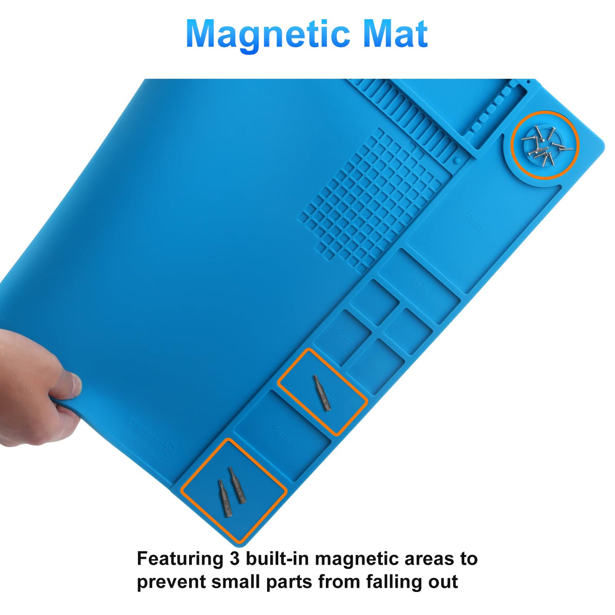 STREBITO non-slip surface prevents parts from shifting