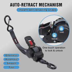 Strgenie auto-rewind system demonstrates easy storage after securing gear.