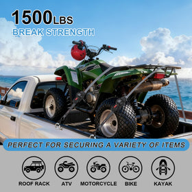 Strgenie heavy-duty 1500lbs strap for motorcycle, furniture, or equipment.
