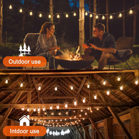 Stright solar string creates cozy wedding or party ambiance