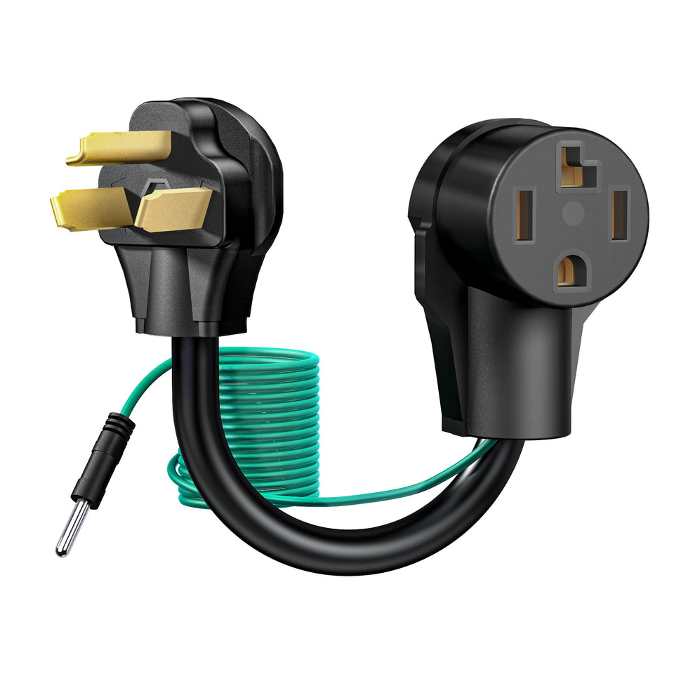 Strightinc 4-to-3 prong dryer adapter demonstrates easy conversion for old outlets.